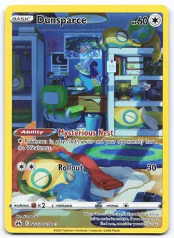 Dunsparce Holo GG23 NM/M GG70 Crown Zenith Galarian Gallery Pokemon - Image 1