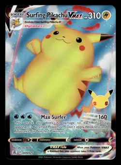 Surfing Pikachu VMAX 009/025 Celebrations Holo Pokemon NM - Image 1