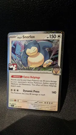 Pokemon TCG Hop's Snorlax Prize Pack Series 8 117/159 Cosmo Holo Rare SWIRL - Image 2