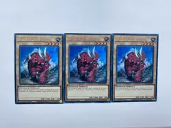 3 x BLGG-EN052 Sabersaurus Ultra Rare 1st Ed YuGiOh Playset - Image 1