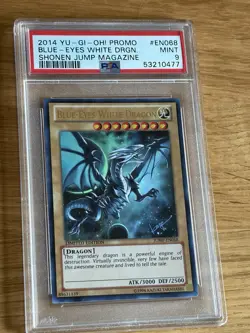 Yu-Gi-Oh Blue-Eyes White Dragon Ultra Rare JUMP-EN068 Limited Edition (PSA 9) - Image 1