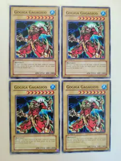 4x Gogiga Gagagigo AST-001/5DS2-EN001 1st Ed/Unlimited LP/MP - Image 1