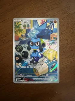 Pokemon TCG Riolu 215/198 Illustration Rare Holo SV01 Scarlet & Violet Base EN - Image 2