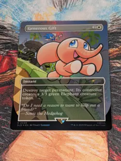 MTG Foil Generous Gift Secret Lair X Sonic - Image 1