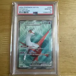 Pokemon SV Surging Sparks Latias ex Full Art 220/191 PSA 10 - Image 1