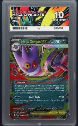 Ace 10 Mega Gengar EX 056/094 - Phantasmal Flames - Pokemon TCG Card - Image 1