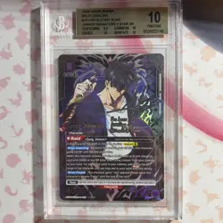 BGS PRISTINE 10 Union Arena Solo Leveling Sung Jinwoo (SR**) 021 Signature - Image 1