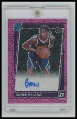 2021-22 Donruss Optic Bones Hyland Pink Prizm Disco Rated Rookie Auto /20 #194 - Image 1