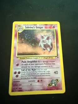 Pokemon TCG Sabrinas Gengar 14/132 Gym Heroes Holo Rare - Image 1