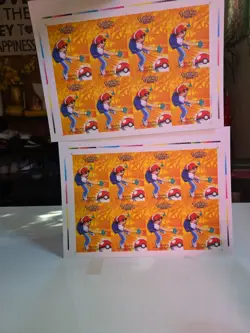 2 Uncut Sheets Shiny Pokemon Rare Mint Condition Pokemon Uncut Sheets - Image 3
