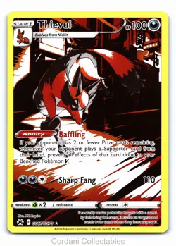 Thievul GG17/GG70 - Crown Zenith Galarian Gallery - Pokemon Card - Near Mint - Image 1