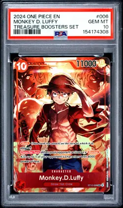 2024 ONE PIECE PROMOS TREASURE BOOSTERS SET #006 MONKEY D. LUFFY PSA 10 - Image 1