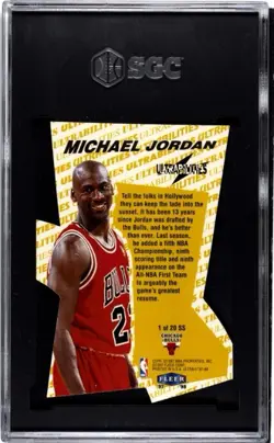 1997-98 Fleer Ultra Ultrabilities Superstar #1 Michael Jordan Bulls HOF SGC 9 🔥 - Image 2