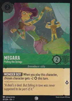 Cold Foil Megara - Pulling the Strings 87/204 Common Disney Lorcana - Image 1