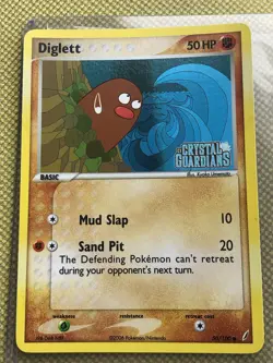 Diglett Reverse Holo 50/100 Pokemon TCG EX Crystal Guardians 2006 NM - Image 1