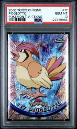 2000 Topps Chrome Pokemon Pidgeotto Tekno PSA 10 Gem Mint pop 5 - Image 1