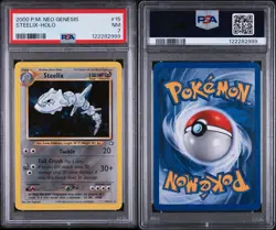 2000 Pokemon Neo Genesis #15 Steelix Holo NM-PSA 7 - Image 3