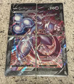 Pokemon TCG Mewtwo V-UNION 4-Card Holo Promo Set SWSH159-162 English NM - Image 1
