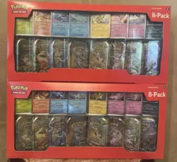 Pokemon Prismatic Evolutions Mini Tins Pack of 8, Sealed In Hand 1 Box - Image 1