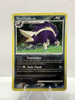 LP-MP Pokemon Skuntank 15/130 Diamond and Pearl 2007 English Holo Rare - Image 1