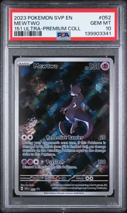 2023 POKEMON SVP EN-SV BLACK STAR PROMO #052 MEWTWO PSA 10 - Image 1