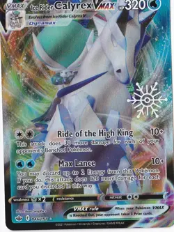 ICE RIDER CALYREX VMAX STAMP CHILLING REIGN POKEMON 2021 046/198 - Image 1