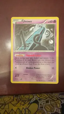 Unown 30/98 Common Ancient Origins Pokemon Near Mint - Image 1