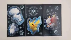 Pokemon Sticker Sheet inc Pikachu & Vulpix from 2023 Holiday Advent Calendar - Image 1