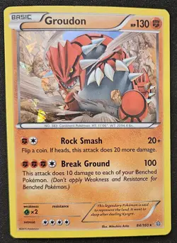 Groudon 84/160 XY Primal Clash Cracked Ice Holo Rare Pokemon Trading CG 2015 LP - Image 1