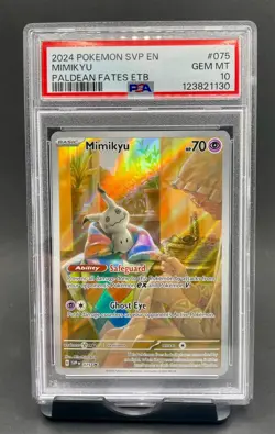 PSA 10 Mimikyu #075 Pokemon SVP S&V Paldean Fates Elite Trainer Box ETB Promo - Image 1