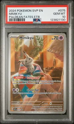 PSA 10 Mimikyu #075 Pokemon SVP S&V Paldean Fates Elite Trainer Box ETB Promo - Image 3