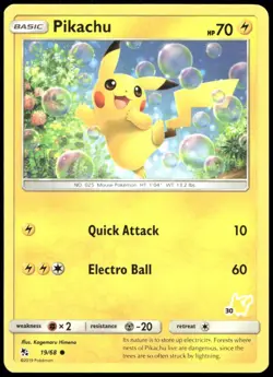 Pikachu - 19/68 (#30 Pikachu Stamped) 019/068 Promo Battle Academy Pokemon NM - Image 1