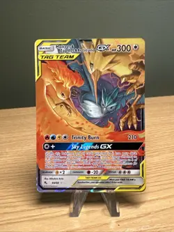 Pokemon TCG Moltres Zapdos Articuno GX Holo Card 44/68 -Hidden Fates - Image 1