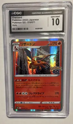 CGC 10 Charizard 010/071 S10b Pokemon GO 2022 Japanese Holo Rare - Image 1