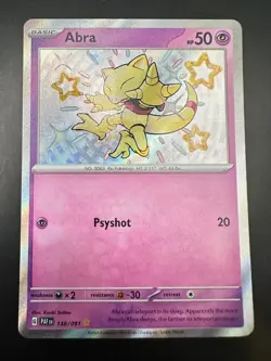 Pokemon TCG Abra 148/091 Paldean Fates Baby Shiny - Image 1