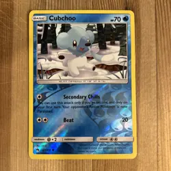 Pokemon TCG Cubchoo Sun & Moon - Lost Thunder 61/214 Reverse Holo Common - Image 1