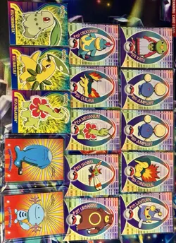 Lot of 2001 Pokemon Topps Johto Series 1 ~ Cards & Stickers 74 Cards~Near Mint - Image 1