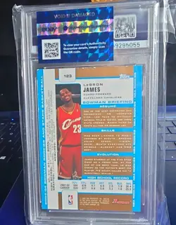 Topps 2003-04 Bowman Rookies & Stars LeBron James #123 Gold RC PSA 6 - Image 2