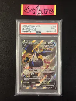 PSA 9 Empoleon V Alt Art SWSH Battle Styles 146/143 Pokemon Card - Image 1