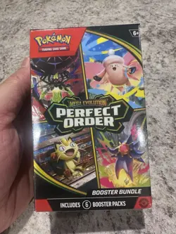 Pokemon TCG: Mega Evolution-Perfect Order Booster Bundle (6 Packs) New Sealed - Image 1