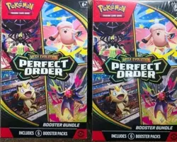 Pokemon TCG: Mega Evolution-Perfect Order Booster Bundle (6 Packs) New Sealed X2 - Image 1