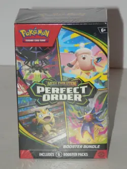 Pokemon TCG: Mega Evolution-Perfect Order Booster Bundle (6 Packs) New Sealed - Image 1