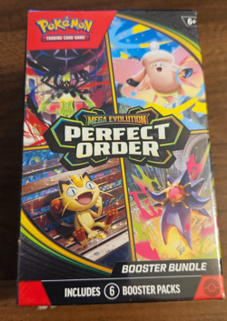 Pokemon TCG: Mega Evolution-Perfect Order Booster Bundle (6 Packs) New Sealed - Image 1