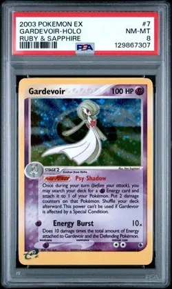 2003 POKEMON EX RUBY & SAPPHIRE #7/109 GARDEVOIR HOLO PSA 8 - Image 1