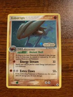 Pokemon TCG Kabutops EX Legend Maker 7/92 Reverse Holo Rare Stamped 2006 LP+/NM - Image 1