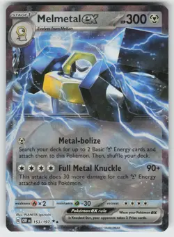 Melmetal ex Double Rare SV03: Obsidian Flames 153/197 Pokemon - Image 1