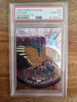 PSA 10 GEM MINT Pokemon FEAROW 2000 Topps Chrome #22 - Image 1