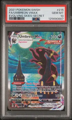 Umbreon Vmax #215 Evolving Skies 2021 Pokemon Sword & Shield - PSA 10 - Image 1
