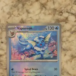Pokemon TCG Vaporeon Sv: Prismatic Evolutions Reverse Holo Rare ENG 022/131 - Image 2