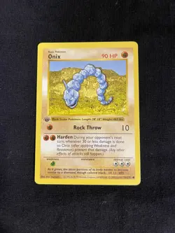 Shadowless Base Set Onix 56/102 1999 Pokemon NM/M NP 1st Edition - Image 1